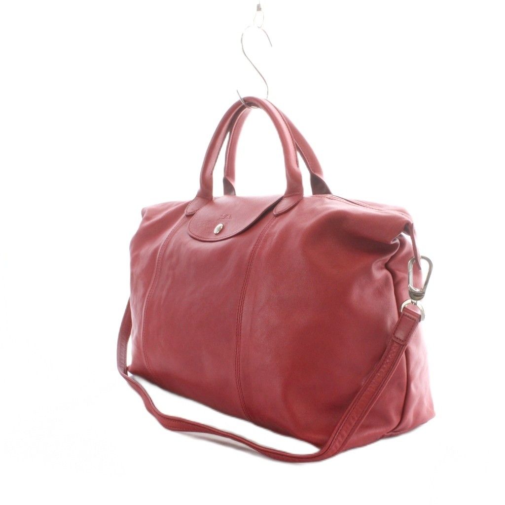 ロンシャン LONGCHAMP ハンドバッグ ショルダーバッグ 赤 レッド 2WAY