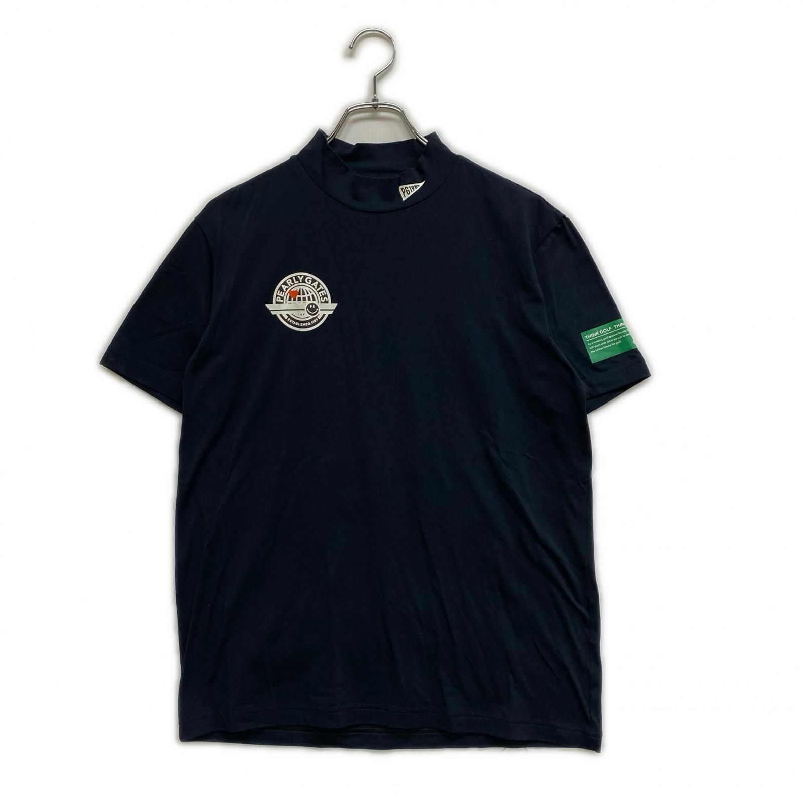 メンズ パーリーゲイツ PEARLY GATES 半袖シャツ 5(L) 紺 ネイビー