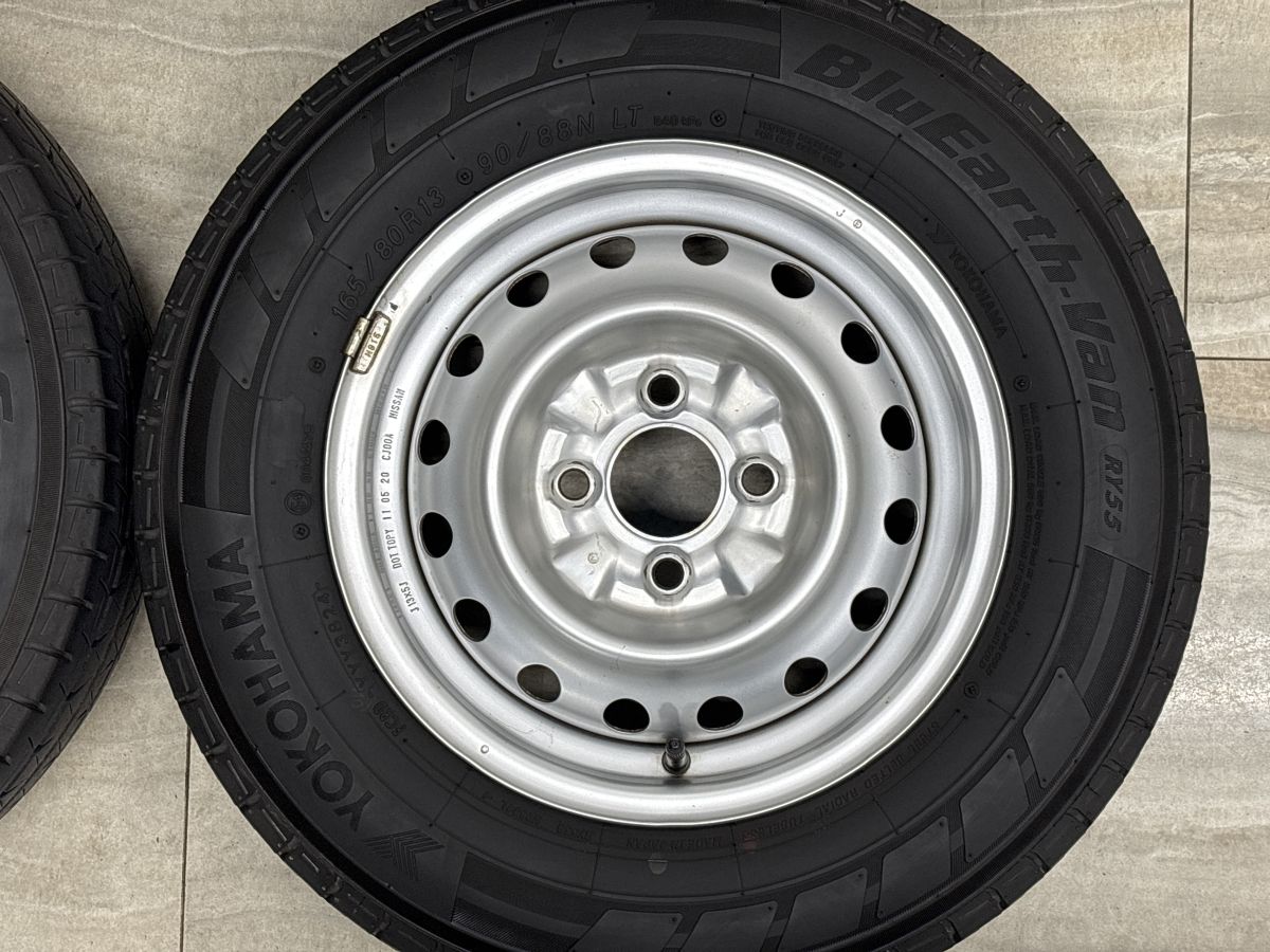 交換用に】ニッサン ADバン 純正 13in 5J +40 PCD100 ヨコハマ ブルー