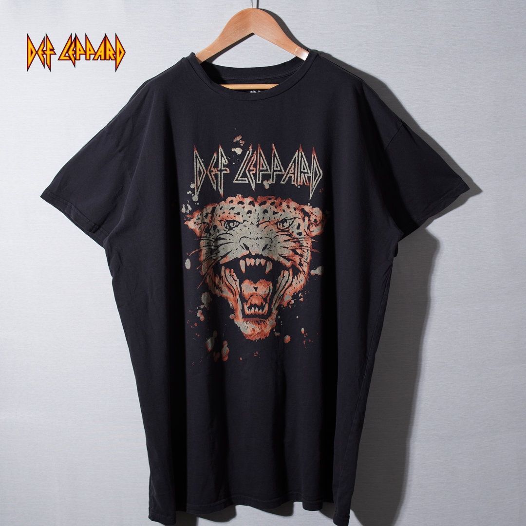 デフレパード Def Leppard Tシャツ XL相当 表記L ブラック アニマル