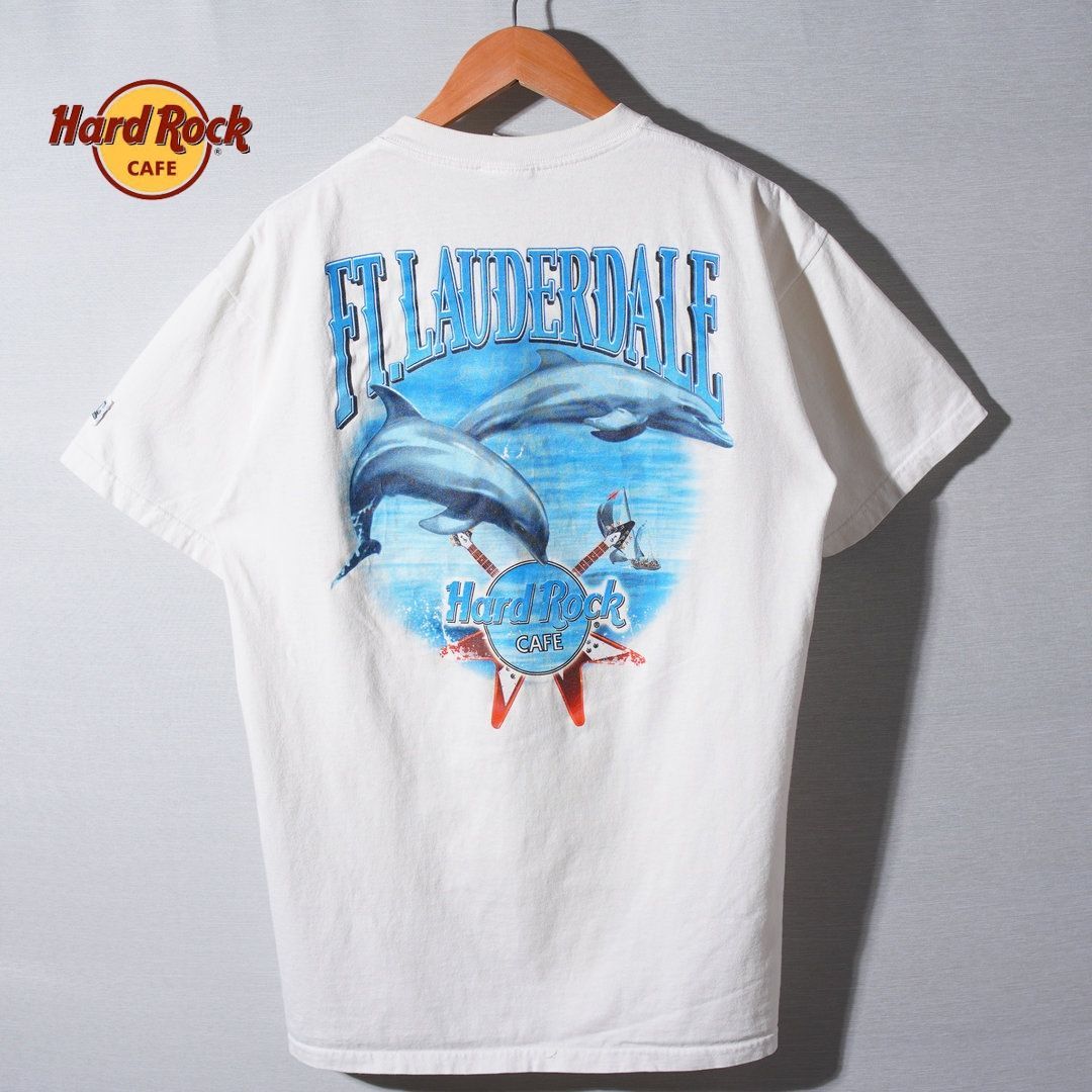 90s ハードロックカフェ Hard Rock Cafe Tシャツ L 相当 ホワイト