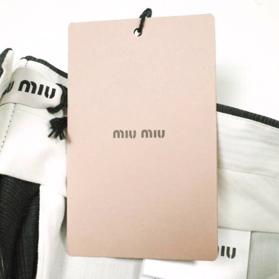 新品 MIU MIU ミュウミュウ トロピカルウール グレンチェック