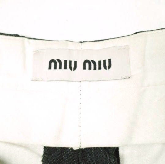 MIU MIU ミュウミュウ トロピカルウール グレンチェックスラックス 