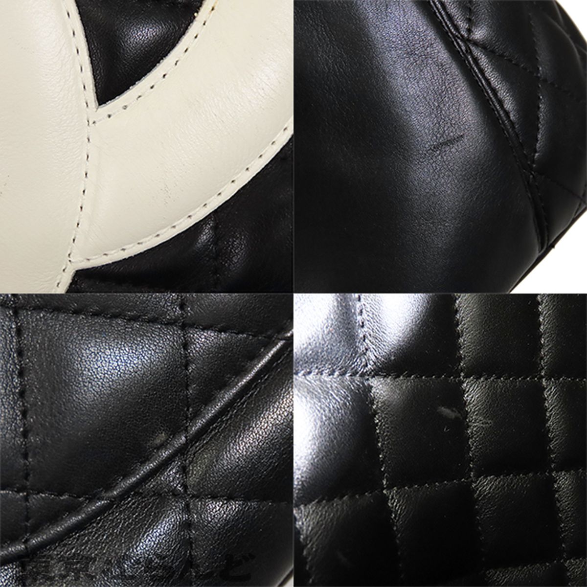 シャネル CHANEL カンボンライン トート A25169 ブラックxホワイト