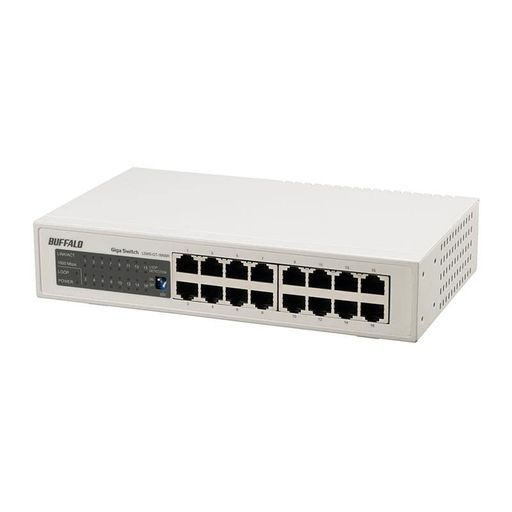 バッファロー16ポートスイッチングハブGigaLANHub金属筐体電源内蔵LSW5-GT-16NSR