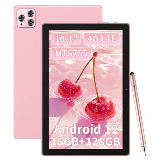 【Android12タブレット2026初登場】16GBRAM+128GBROM+1TBTF拡張/前後カメラ搭載/6000mAhバッテリー/8コアMT6755CPU/10.1インチBI
