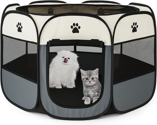 MuGaoDeeペットサークル折畳み犬サークル室内猫サークル大型八角形犬