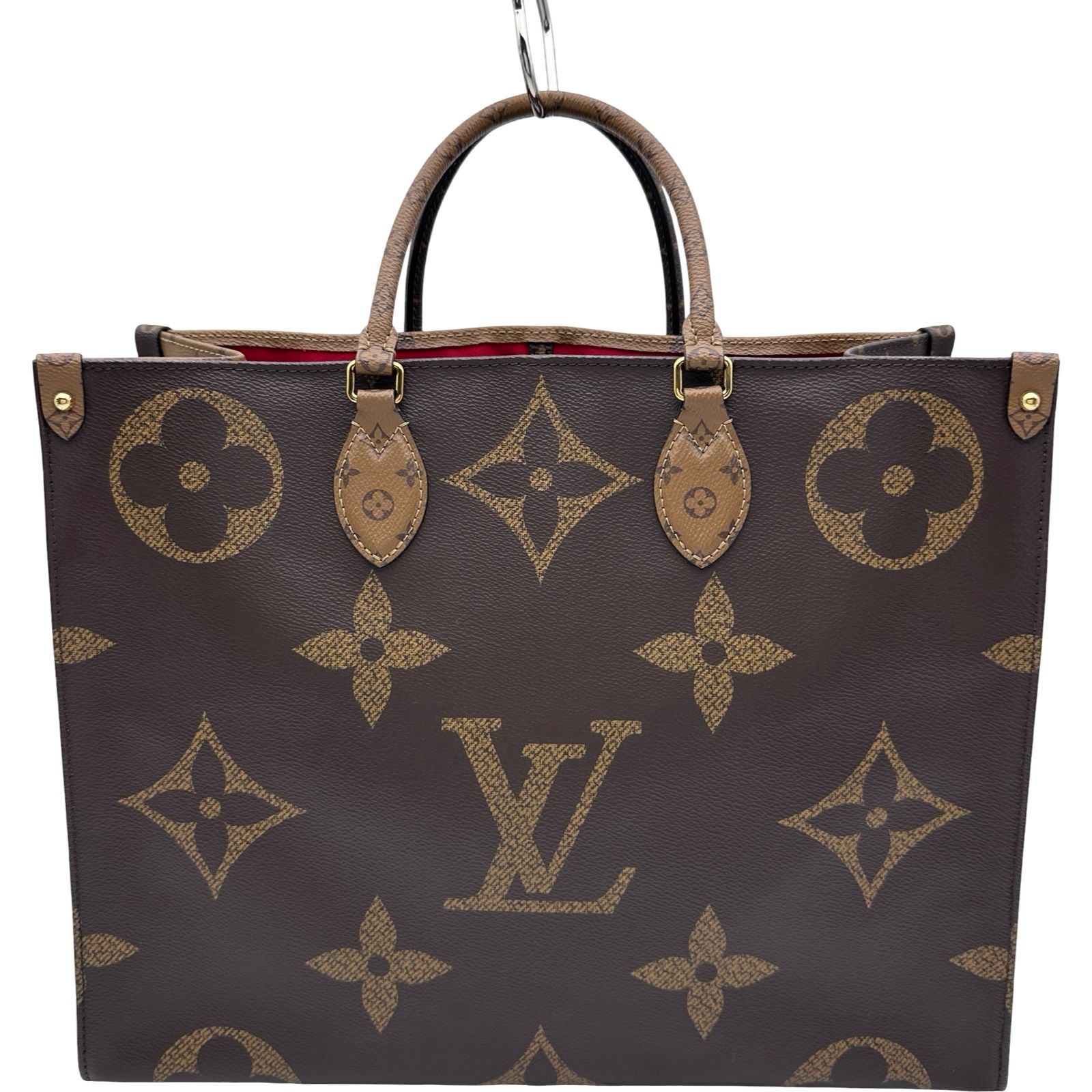 ルイ・ヴィトン LOUIS VUITTON オンザゴー GM M44576 ブラウン ジャイアント・リバース メンズ ハンドバッグ