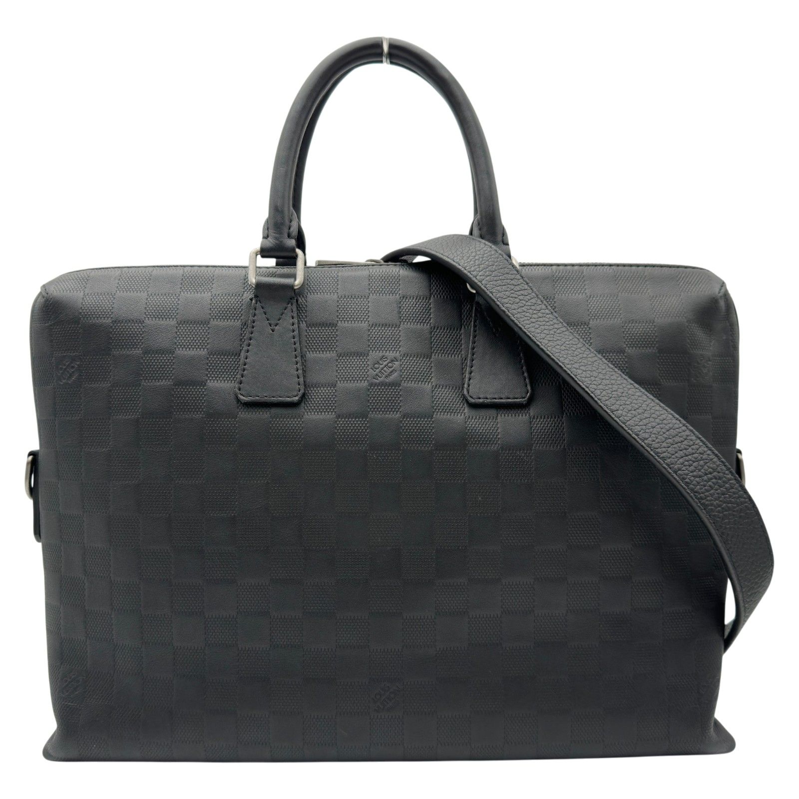 ルイ・ヴィトン LOUIS VUITTON ポルトドキュマン・ジュール N41248 ブラック ダミエアンフィニ/レザー メンズ ブリーフケース