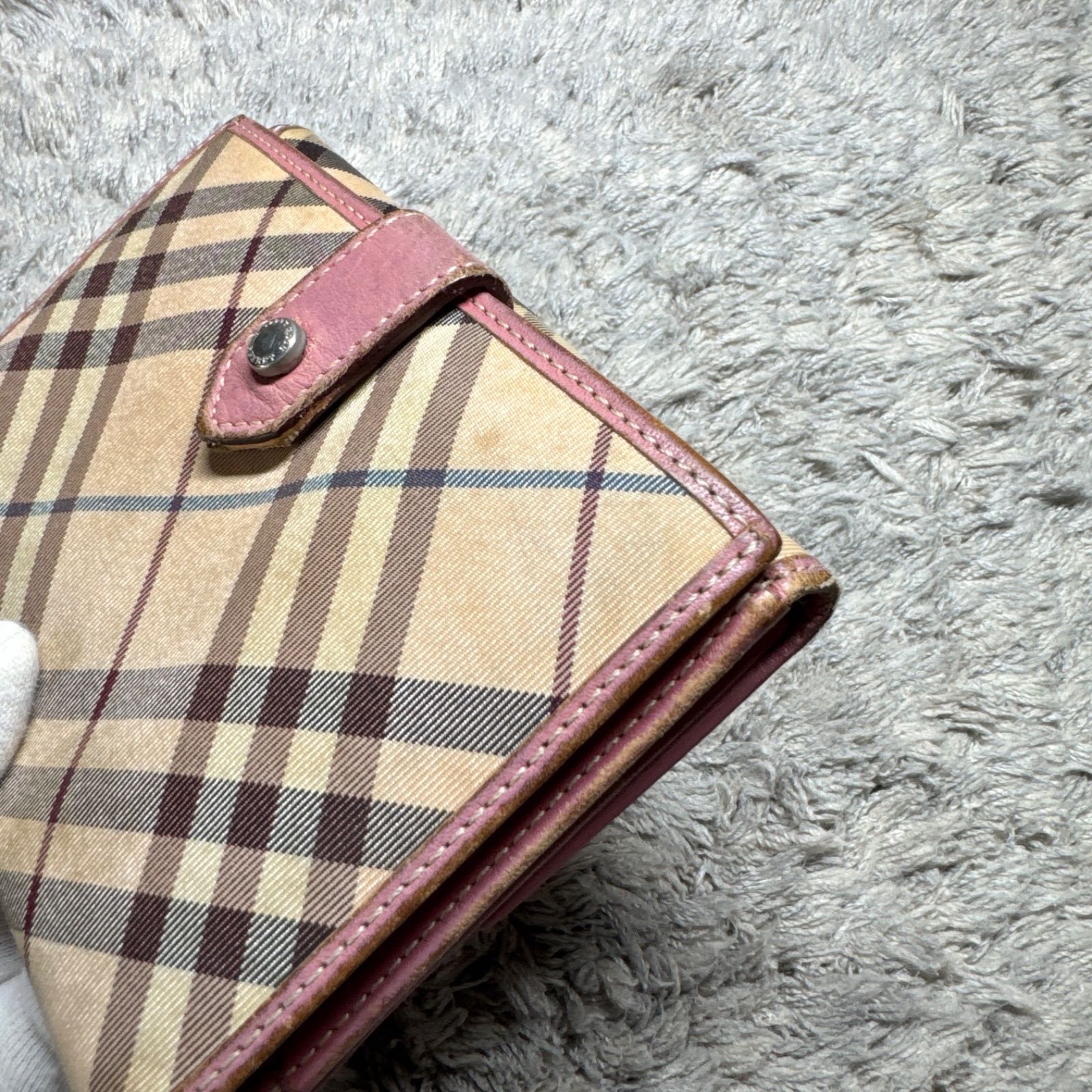 BURBERRY BLUE LABEL バーバリーブルーレーベル 二つ折り財布 ノバ