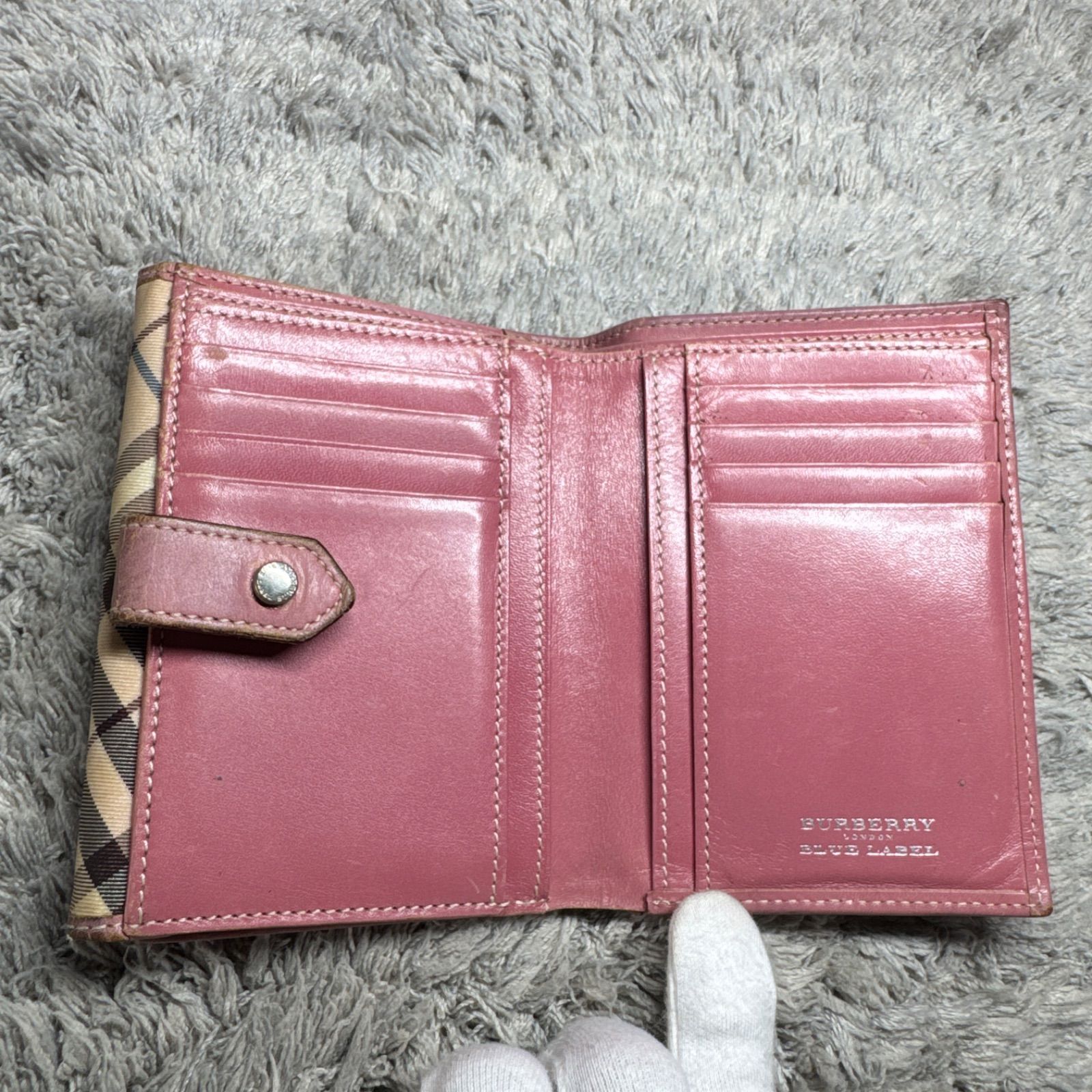 BURBERRY BLUE LABEL バーバリーブルーレーベル 二つ折り財布 ノバ