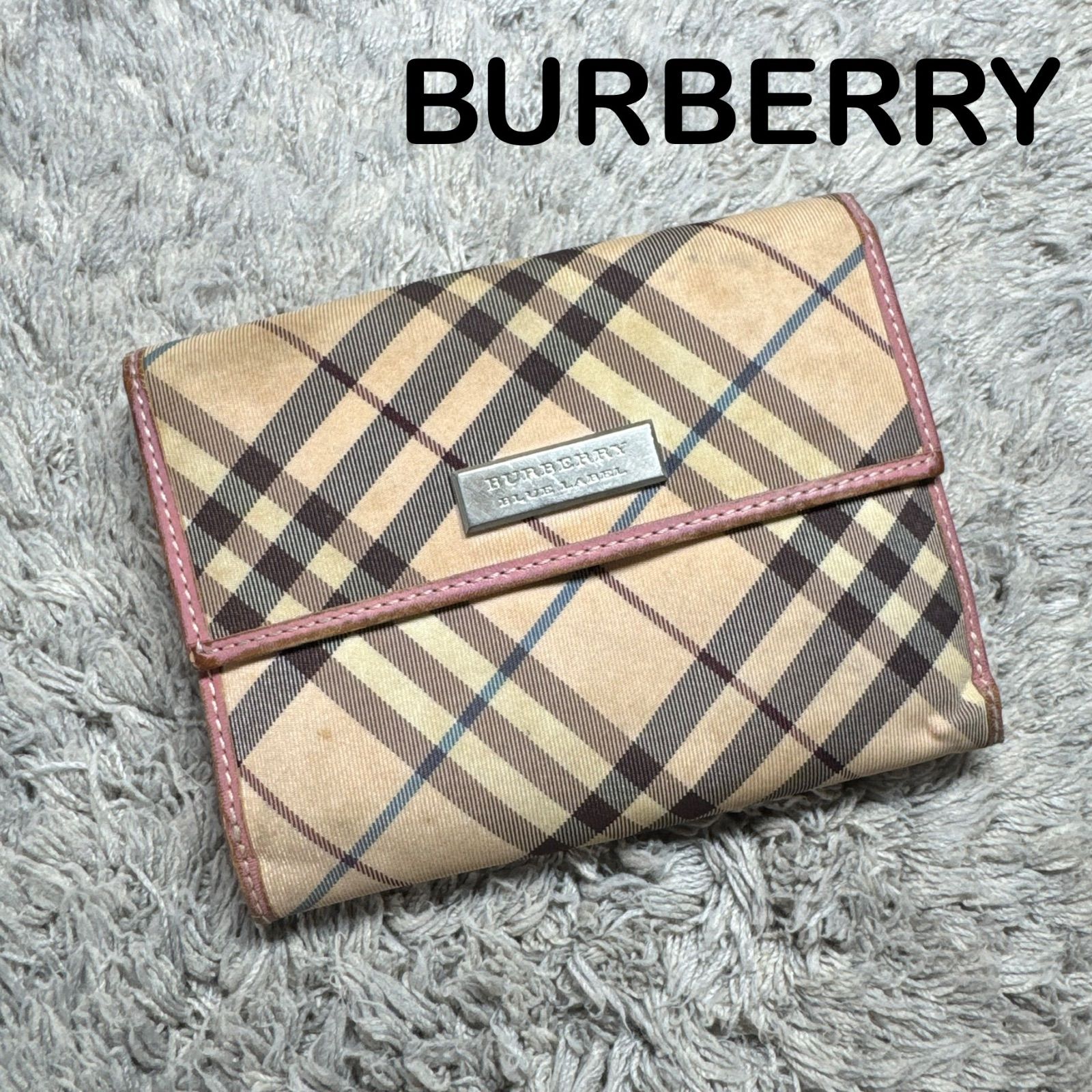 バーバリー ブルーレーベル 二つ折り財布 チェック BURBERRY 財布 BURBERRY BLUE LABEL バーバリーブルーレーベル 二つ折り財布 ノバ