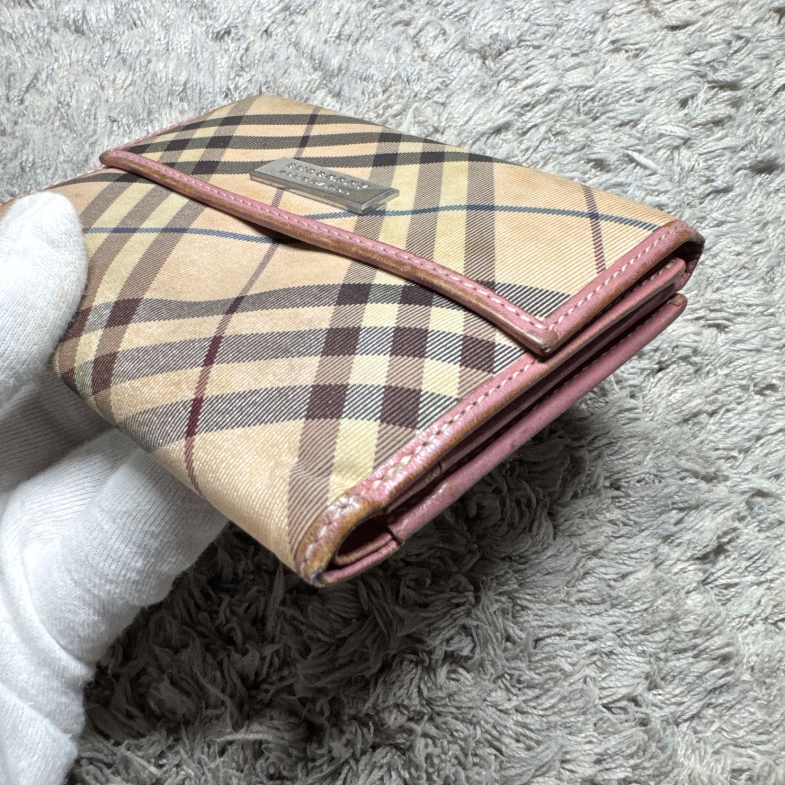 BURBERRY BLUE LABEL バーバリーブルーレーベル 二つ折り財布 ノバ