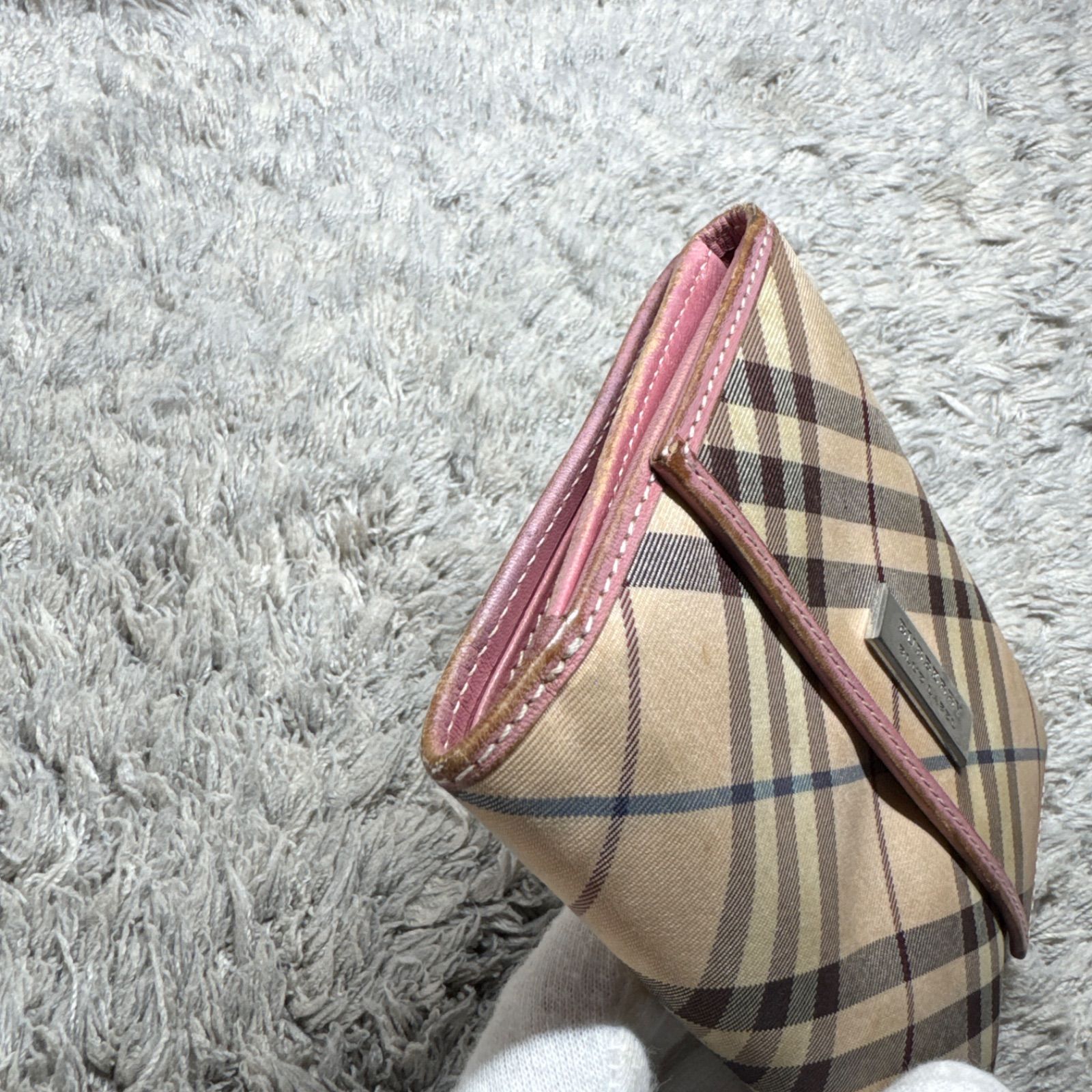 BURBERRY BLUE LABEL バーバリーブルーレーベル 二つ折り財布 ノバ