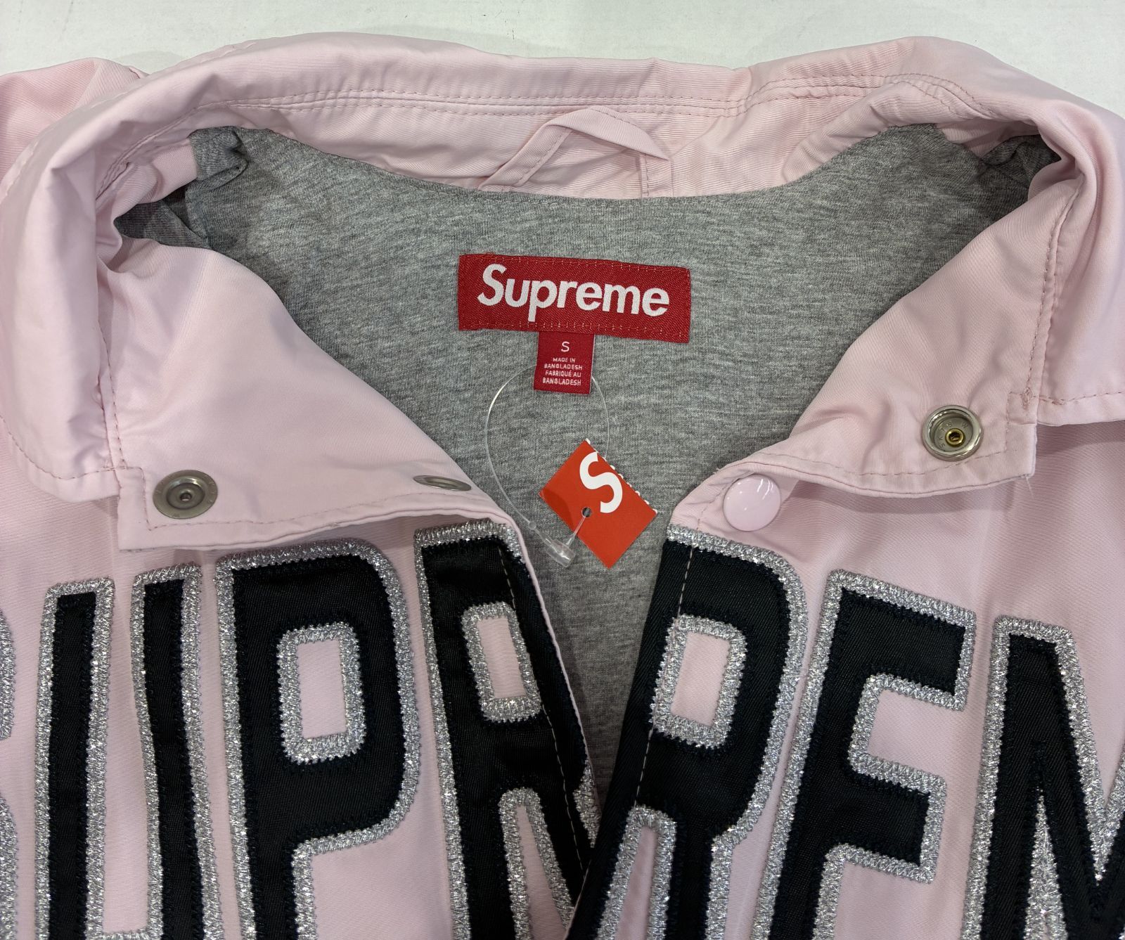 未使用 Supreme Spellout Coaches Jacket Pink Sサイズ シュプリーム