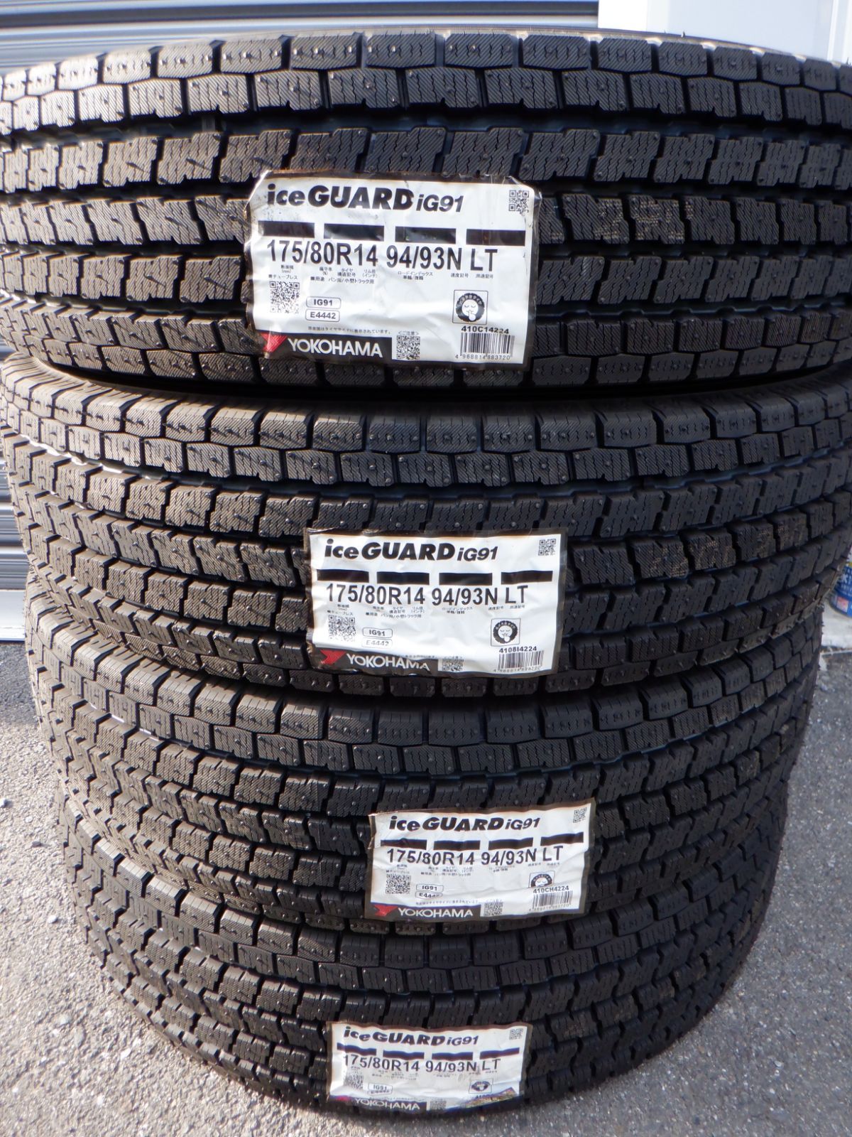 新品未使用　ヨコハマ　アイスガードiG91　175/80R14　94/93N LT　2024年製　４本　NV200　ライトエース　タウンエース　クイックデリバリーなどに