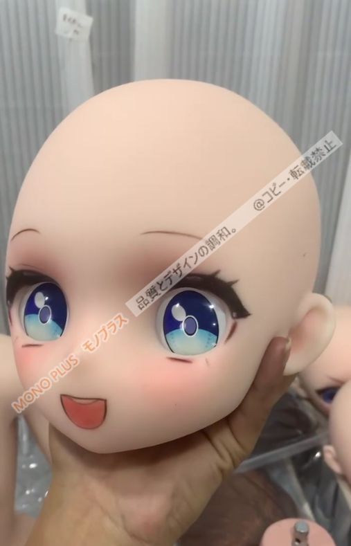 【送料無料】 ソフトTPE ヘッド二次元美少女 M16 100-125cmの身長のドールに適する 撮影　 鑑賞用 水洗い可能　マネキンパーツ　リアルドール CJF61P017