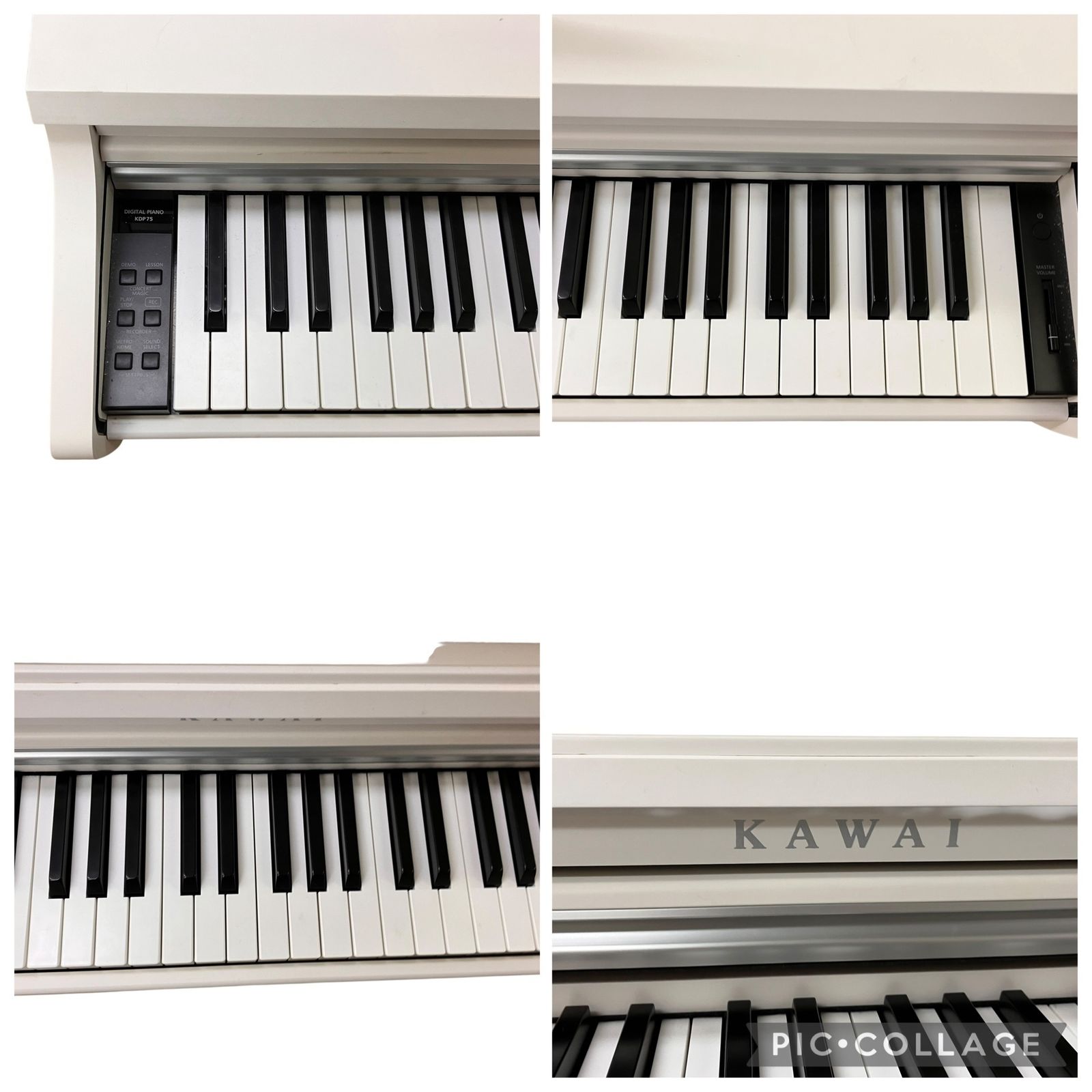 □KAWAI KDP75W 電子ピアノ ホワイト 88鍵 デジタルピアノ 2021年 椅子