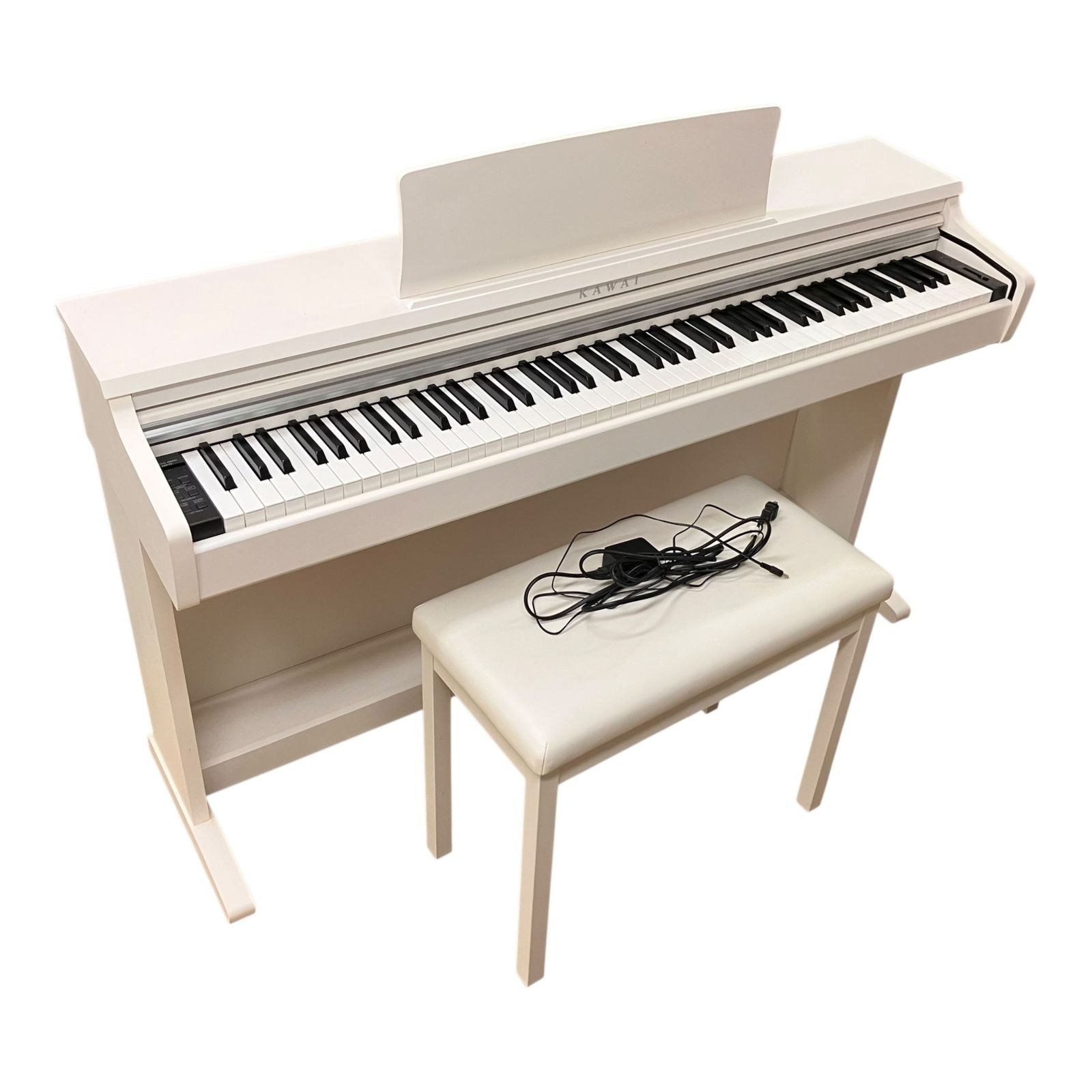 □KAWAI KDP75W 電子ピアノ ホワイト 88鍵 デジタルピアノ 2021年 椅子