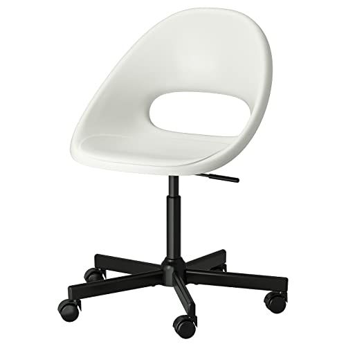 IKEA 回転チェア ホワイト 送料込 IKEA/イケア LOBERGET/MALSKAR：回転チェア ホワイト/ブラック