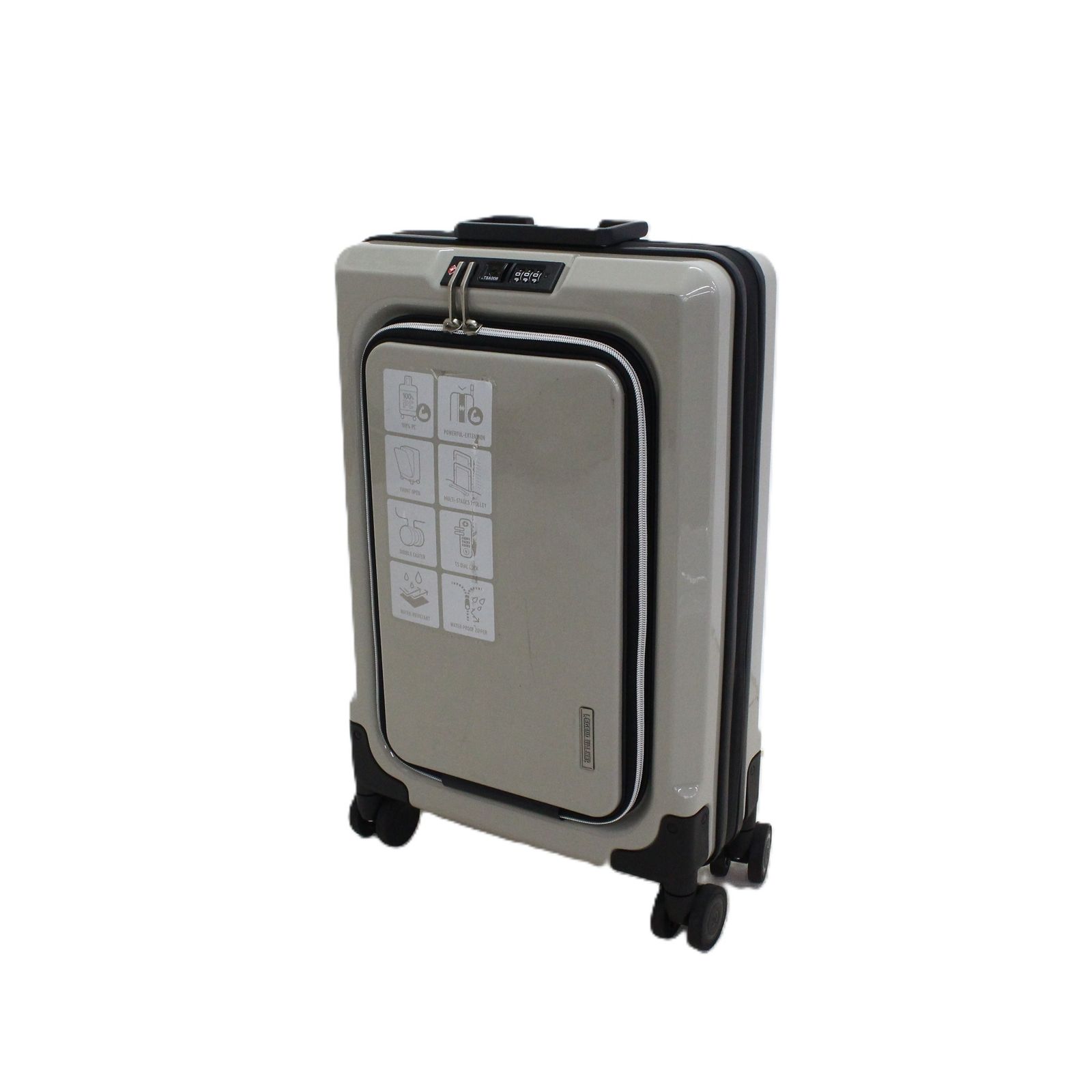 中古 [1-3泊向けサイズ]LEGEND WALKER 6031 フィット 15L/拡張時35L ハードスーツケース 6031-47-be グレイッシュベージュ 【可(C)】