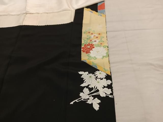 平和屋着物□豪華黒留袖 駒刺繍 飛鶴花鳥文 金彩 正絹 逸品 BAAX5093mz