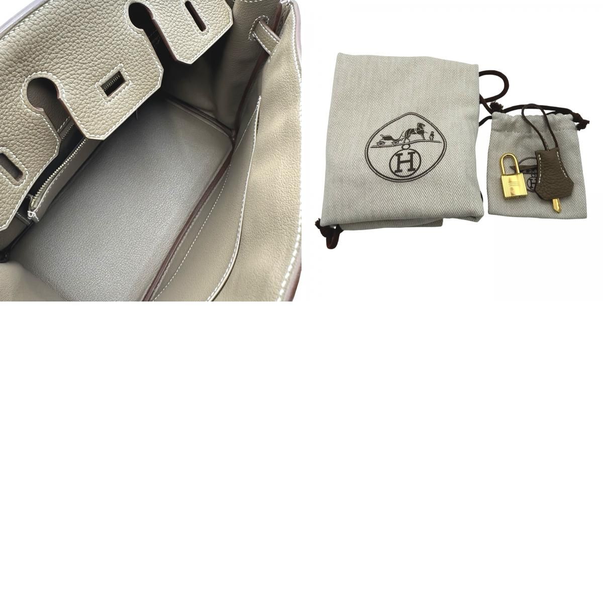 エルメス HERMES バーキン25 U刻 エトゥープ ゴールド金具 トゴ 