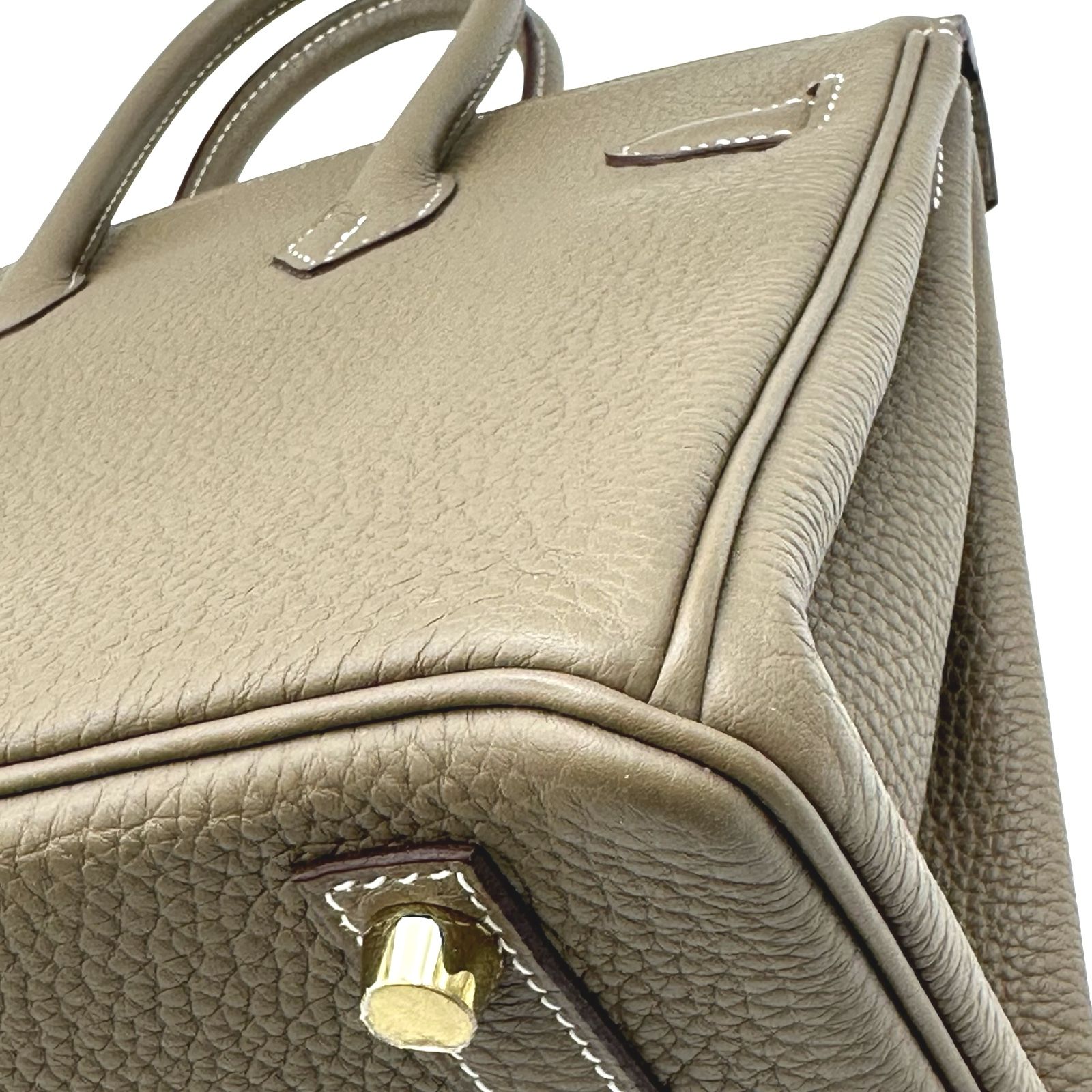 エルメス HERMES バーキン25 U刻 エトゥープ ゴールド金具 トゴ 