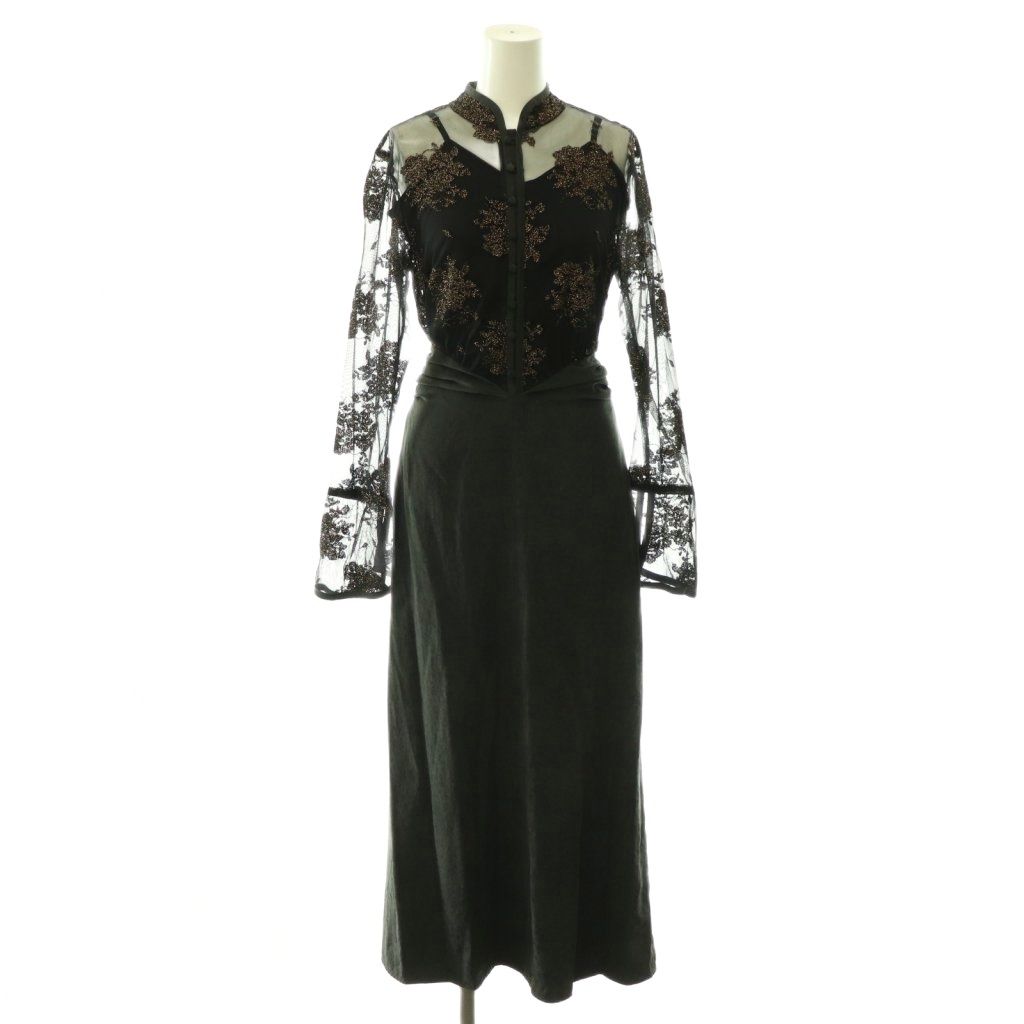 アメリヴィンテージ Ameri VINTAGE FLOWER LACE DRESS フラワーレース