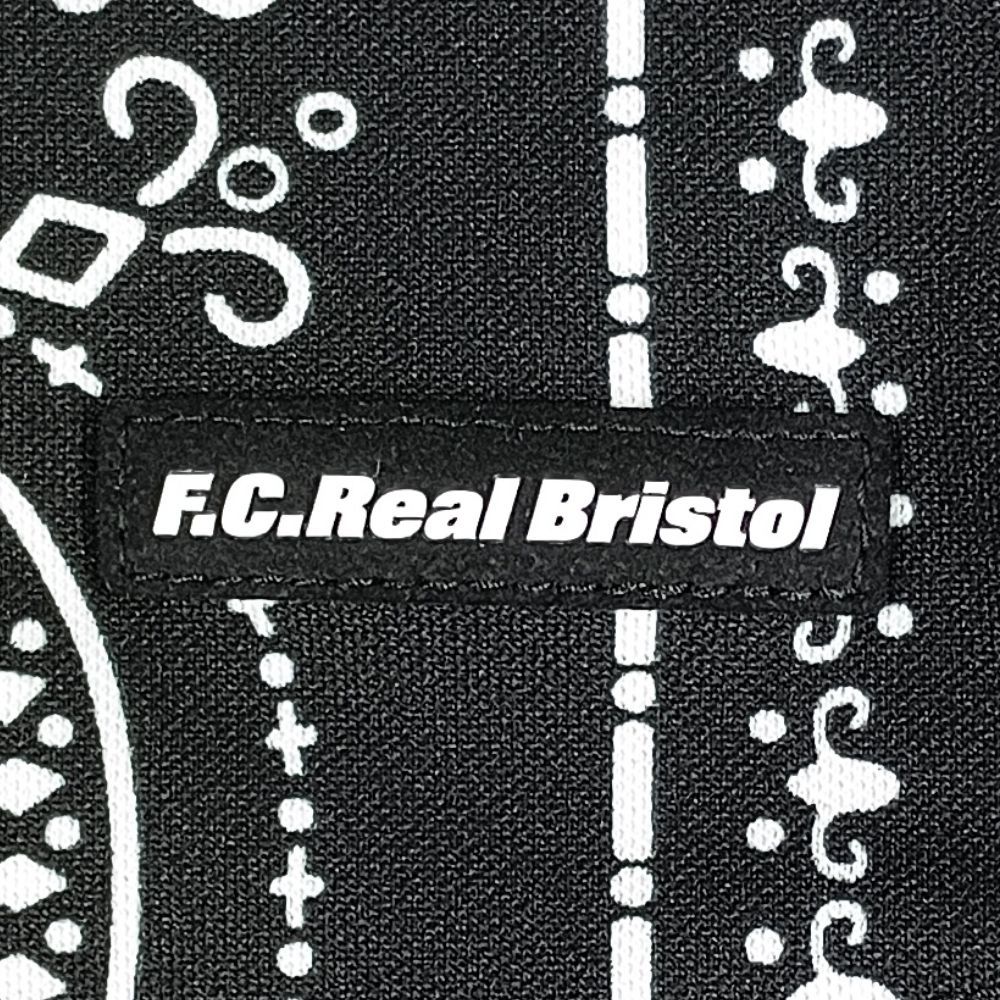 F.C.R.B. エフシーアールビー 23SS バンダナ 総柄 ポロシャツ ブラック