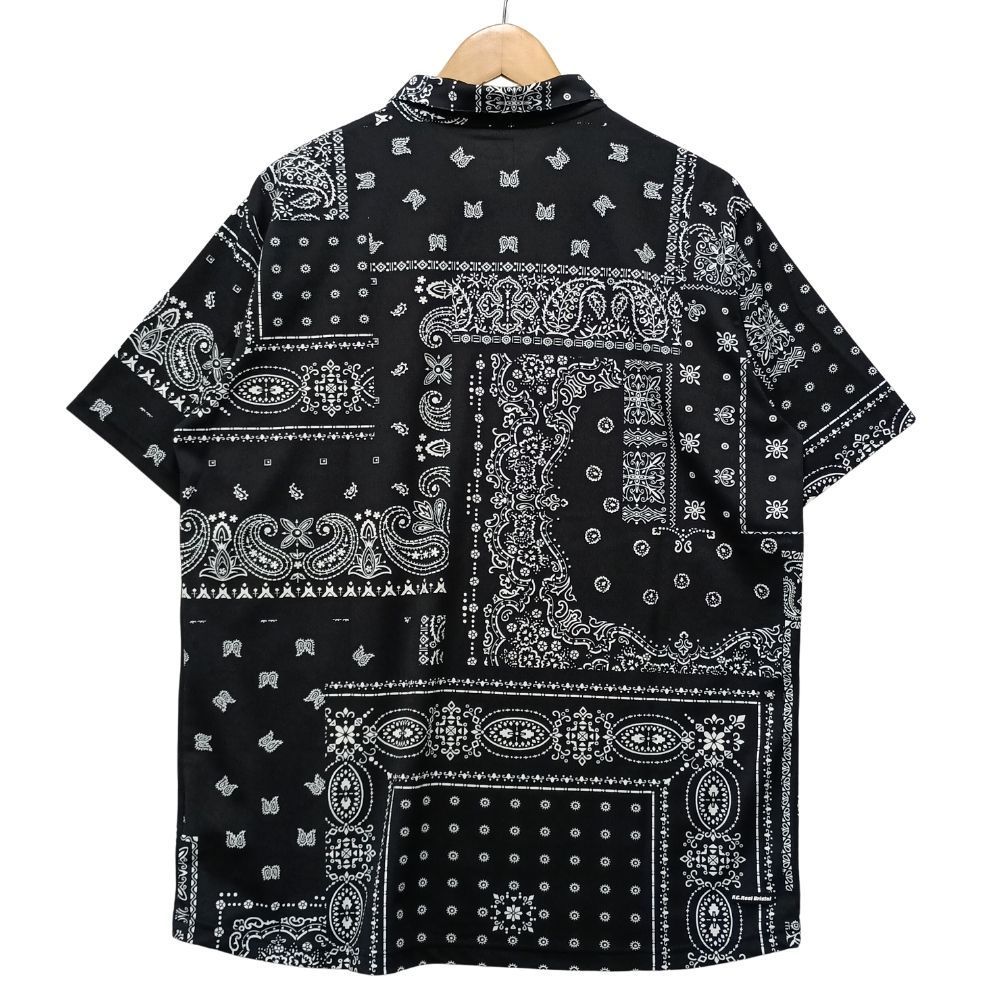 fcrb バンダナ柄　ポロシャツ F.C.R.B. エフシーアールビー 23SS バンダナ 総柄 ポロシャツ ブラック