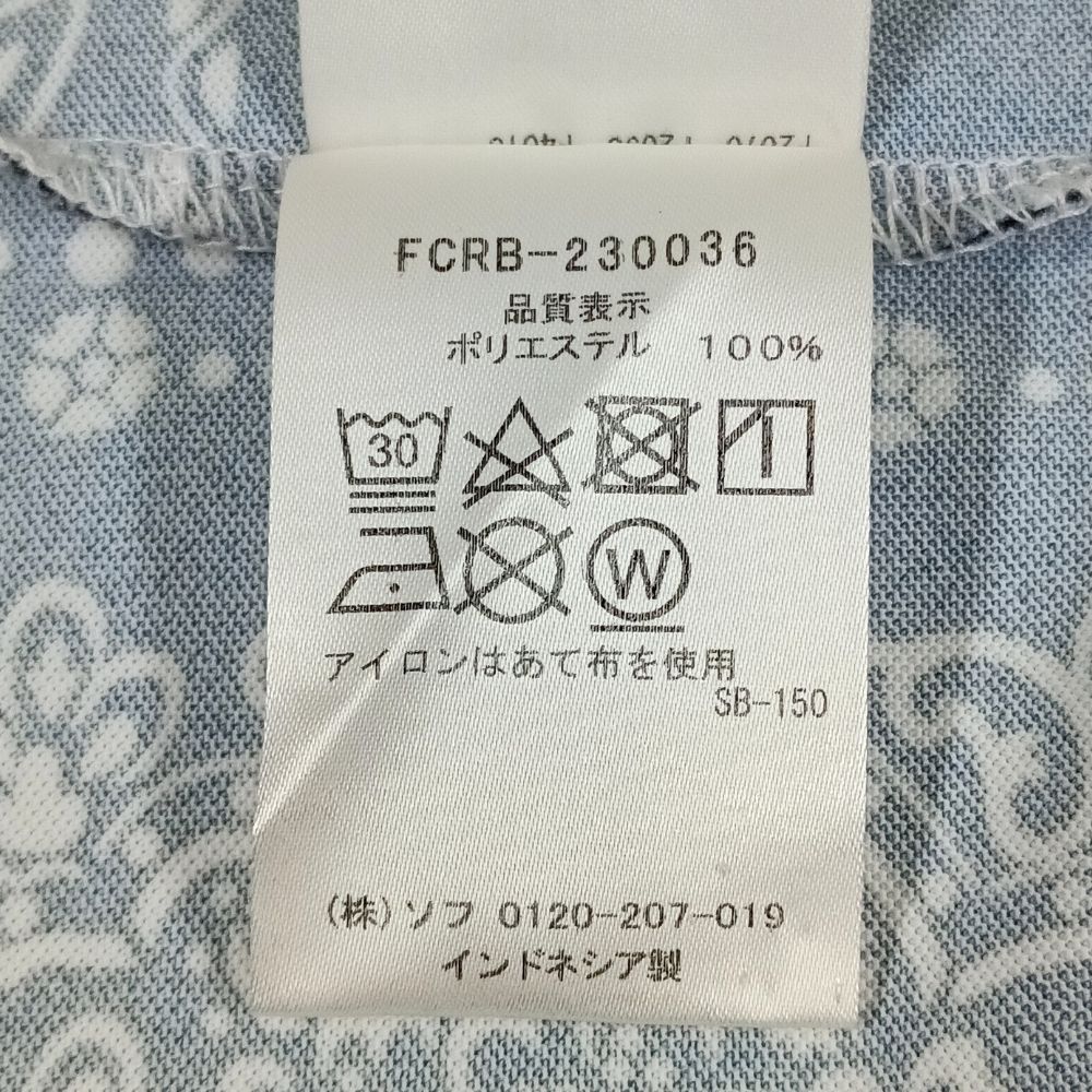F.C.R.B. エフシーアールビー 23SS バンダナ 総柄 ポロシャツ ブラック