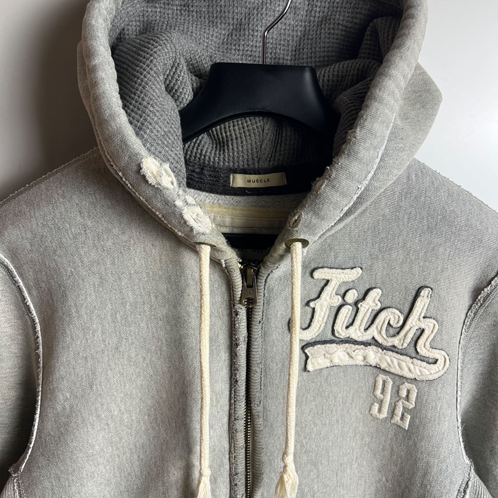 ABERCROMBIE&FITCH 00s y2k grunge zip hoodie M アバクロンビー