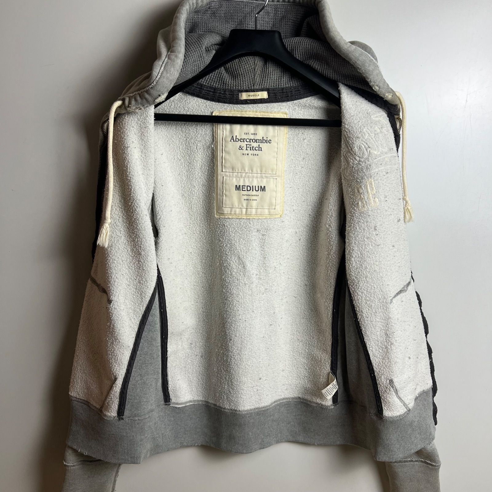 ABERCROMBIE&FITCH 00s y2k grunge zip hoodie M アバクロンビー