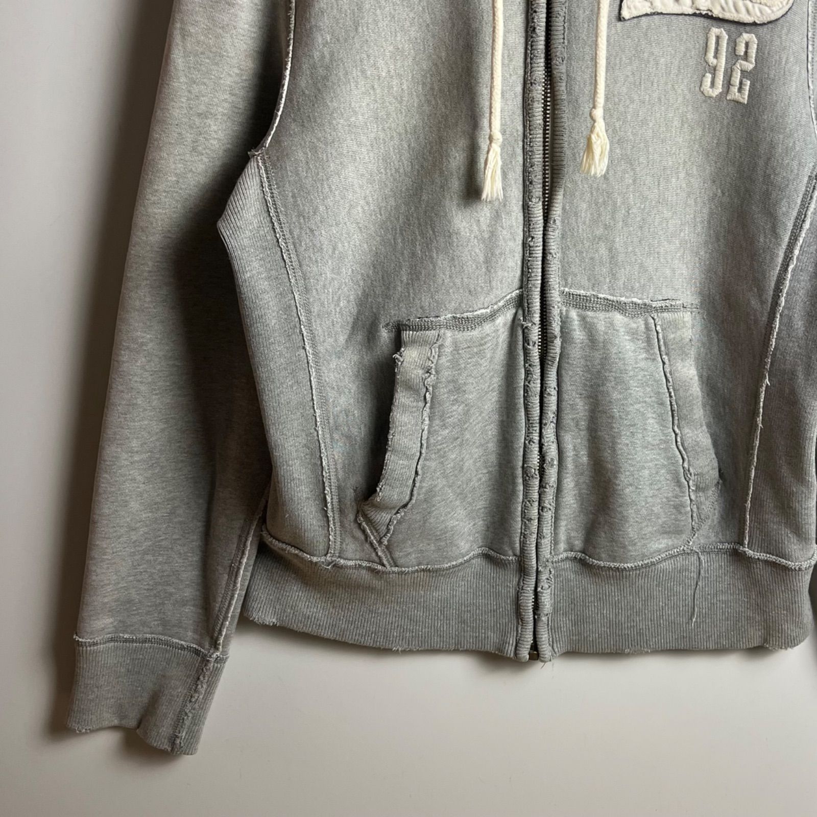 ABERCROMBIE&FITCH 00s y2k grunge zip hoodie M アバクロンビー