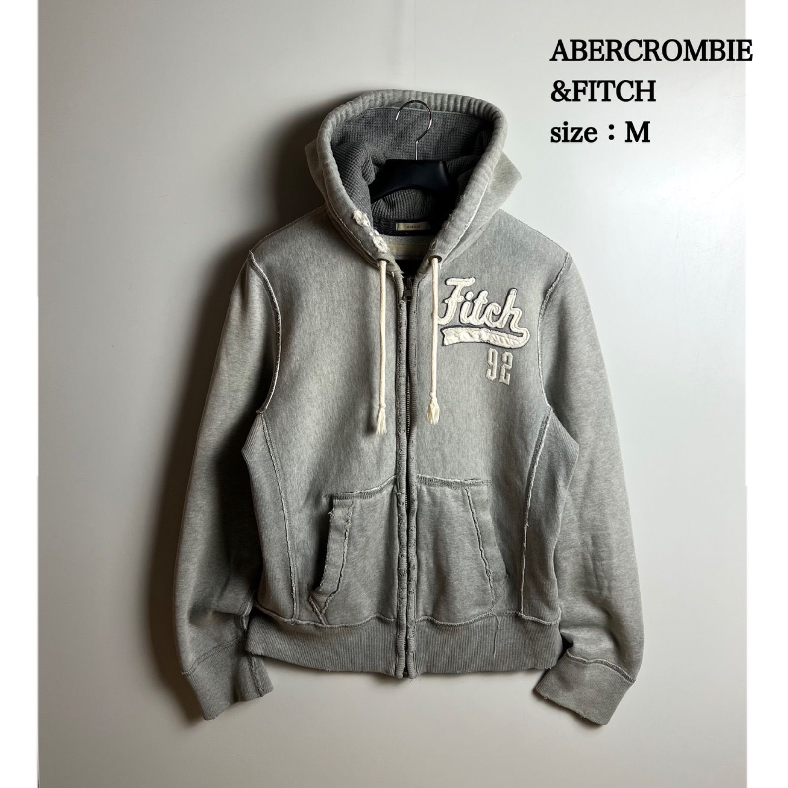 ABERCROMBIE&FITCH 00s y2k grunge zip hoodie M アバクロンビー