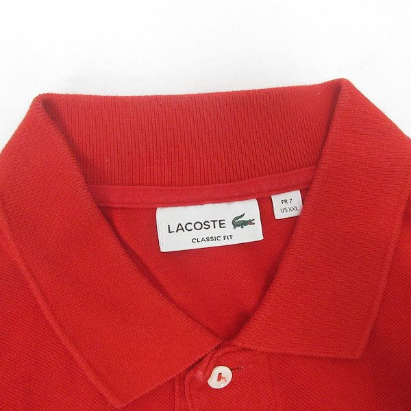 K□ラコステ/LACOSTE CLASSIC FIT 半袖ポロシャツ 鹿の子 大きいサイズ