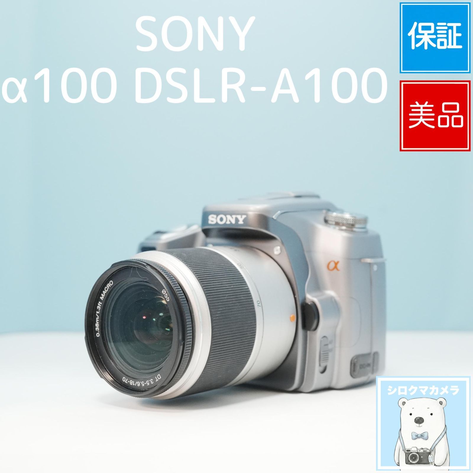 SONY α100 DSLR-A100 一眼レフ スマホ転送OK フルセット 美品 a6632