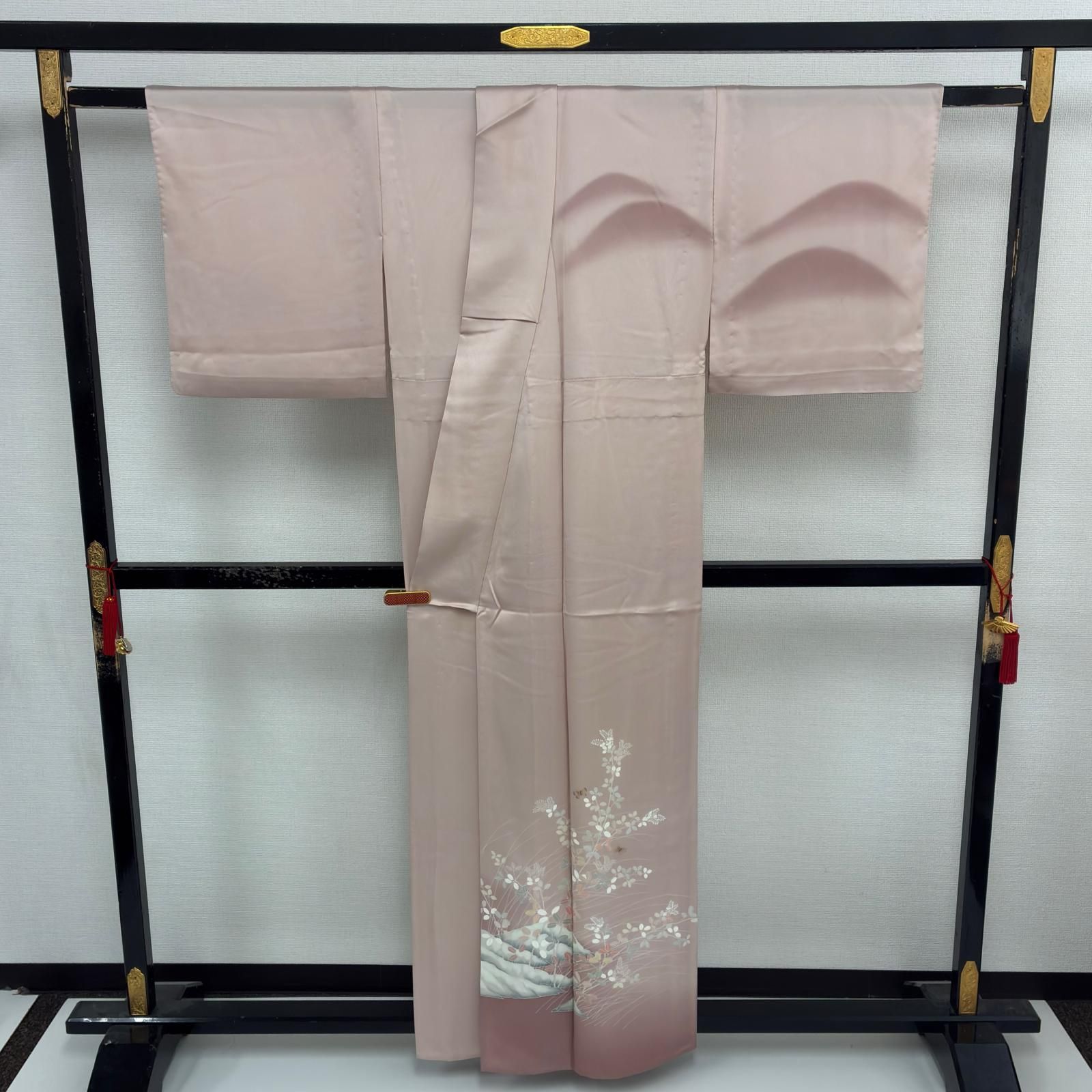 単衣 付け下げ 正絹 紋なし 友禅 美しい染めの花 着物 MK-9375 - メルカリ