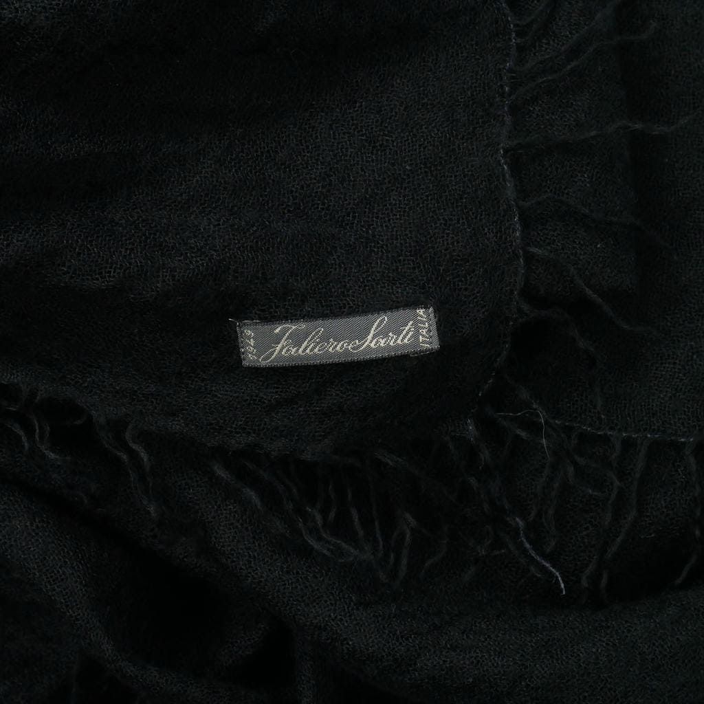 Faliero Sarti カシミヤシルク　ストール　ブラック ファリエロサルティ Faliero Sarti カシミヤ シルク 大判ストール