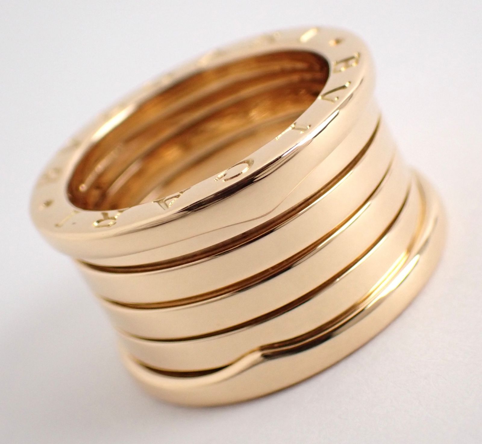 新品仕上げ済 BVLGARI(ブルガリ) B.zero1リング #52(10.5号) K18YG 