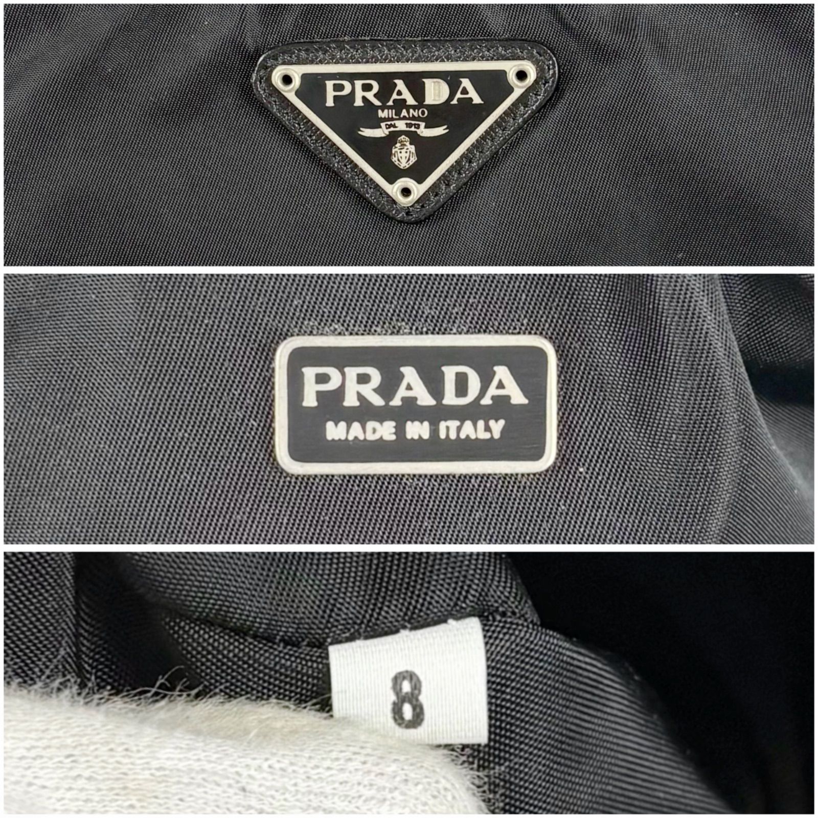 R2484 未使用 プラダ トライアングル ロゴエンボス クラッチバッグ ポーチ プラダ PRADA トライアングルロゴ クラッチバッグ セカンドバッグ