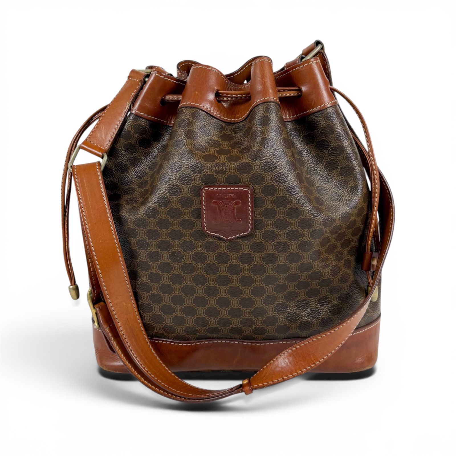 セリーヌ CELINE 巾着型 ショルダーバッグ セミショルダー トリオンフ