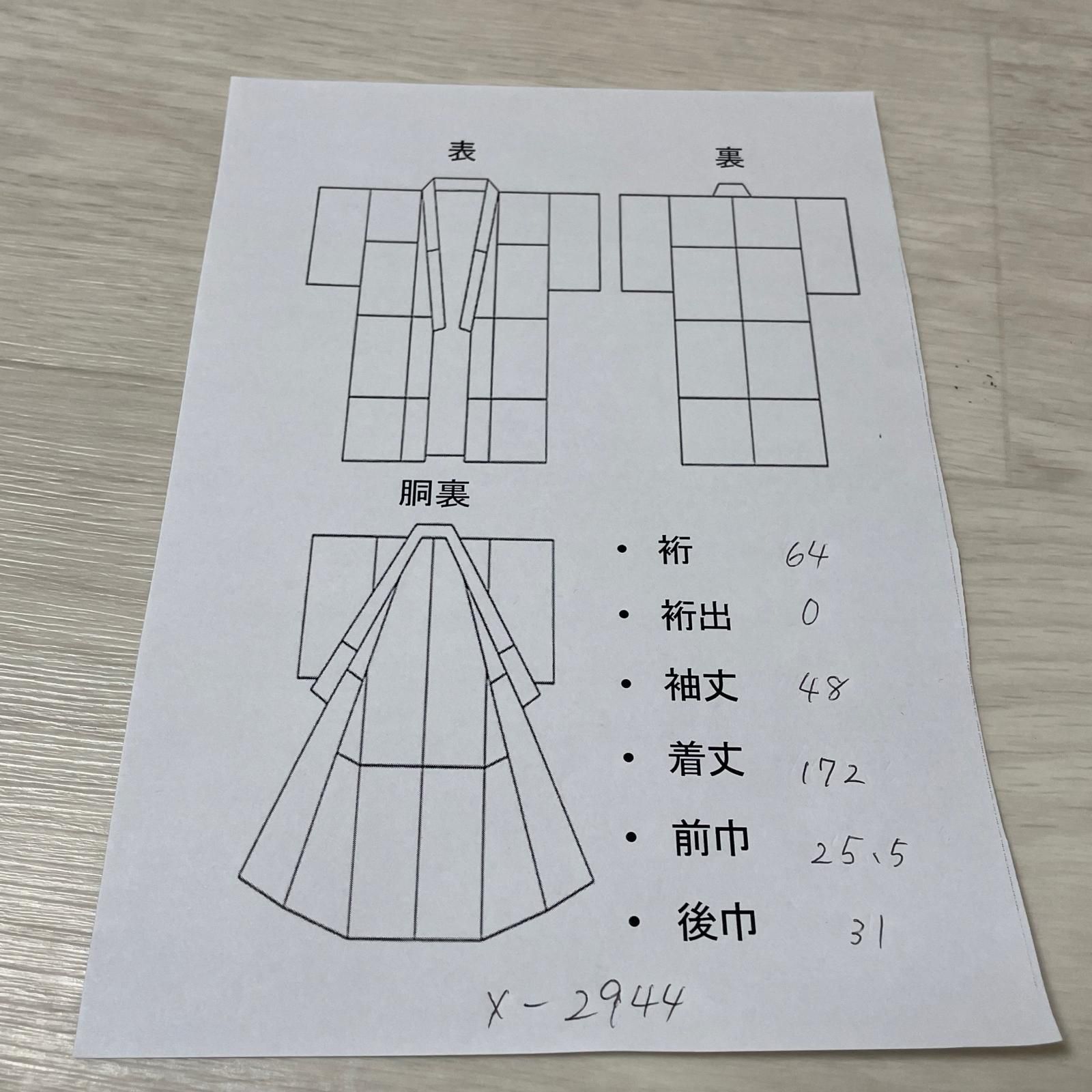 夏着物 付下げ 絽織 トールサイズ 上品な染め 着物 正絹 X-2944 - メルカリ