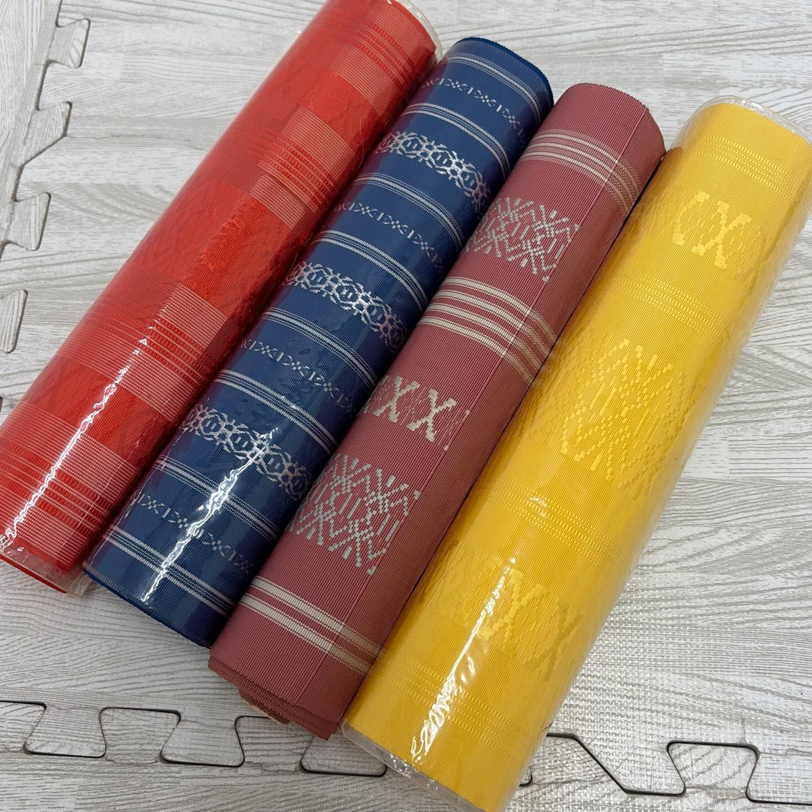 s*5様 ま-643 着物　反物　ハギレ　大量　素材色々　まとめ売り 帯反 反物 4本 まとめ売り リメイク材料 s-643 - メルカリ