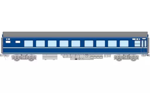 【中古】鉄道模型 HOゲージ 1/80 国鉄 20系客車 ナハネ20 あさかぜ 二等寝台車 塗装済み完成品 [TW20-006]