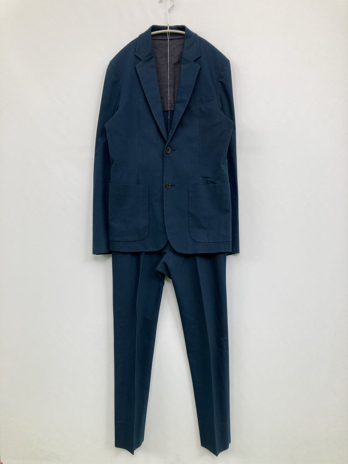 Jil Sander ジルサンダー セットアップ 44 ネイビー 無地 シングル