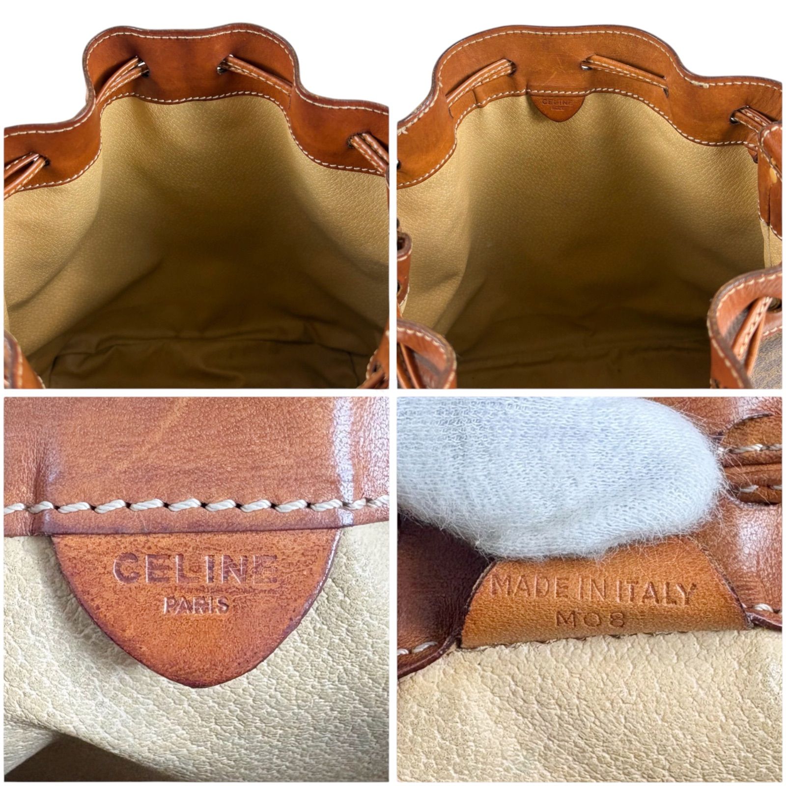 セリーヌ CELINE 巾着型 ショルダーバッグ セミショルダー トリオンフ