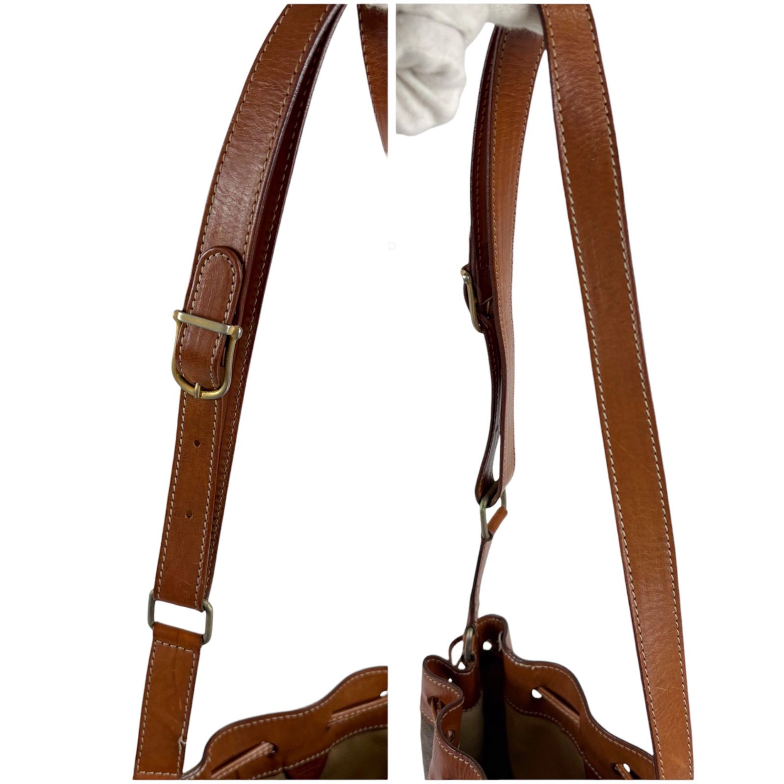 セリーヌ CELINE 巾着型 ショルダーバッグ セミショルダー トリオンフ
