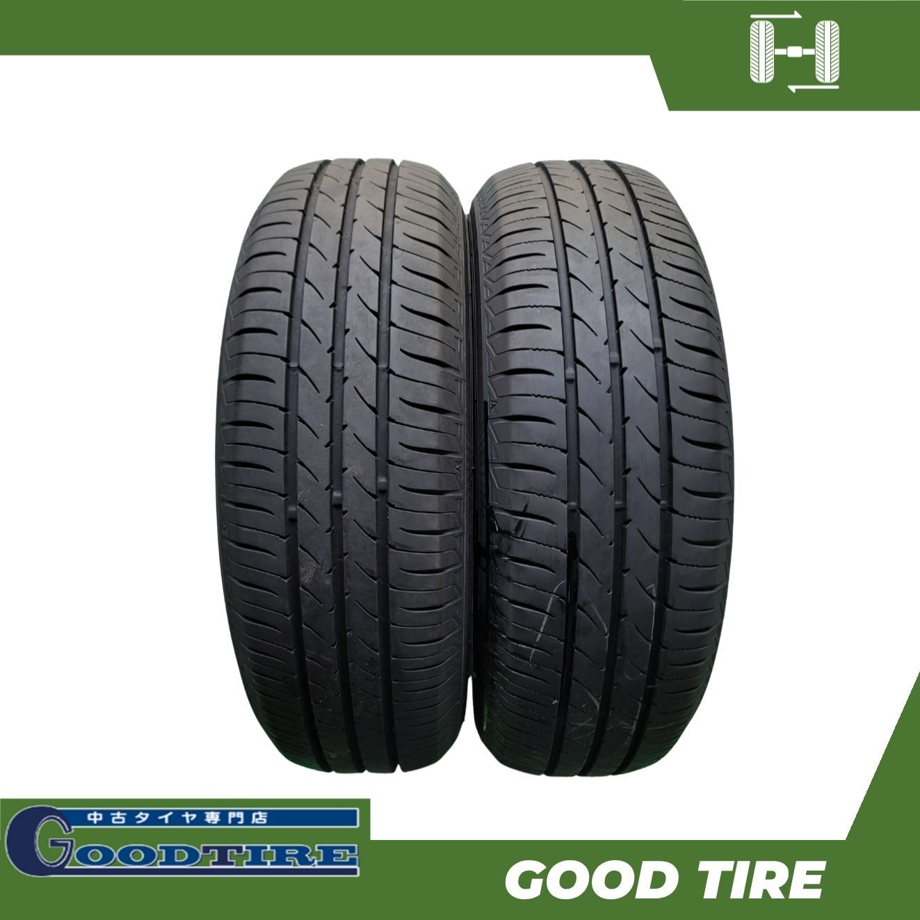 175/70R14 8分山 トーヨー NANOENERGY 3PLUS 2023年製 夏用 2本セット 中古タイヤ タイヤ（7638）